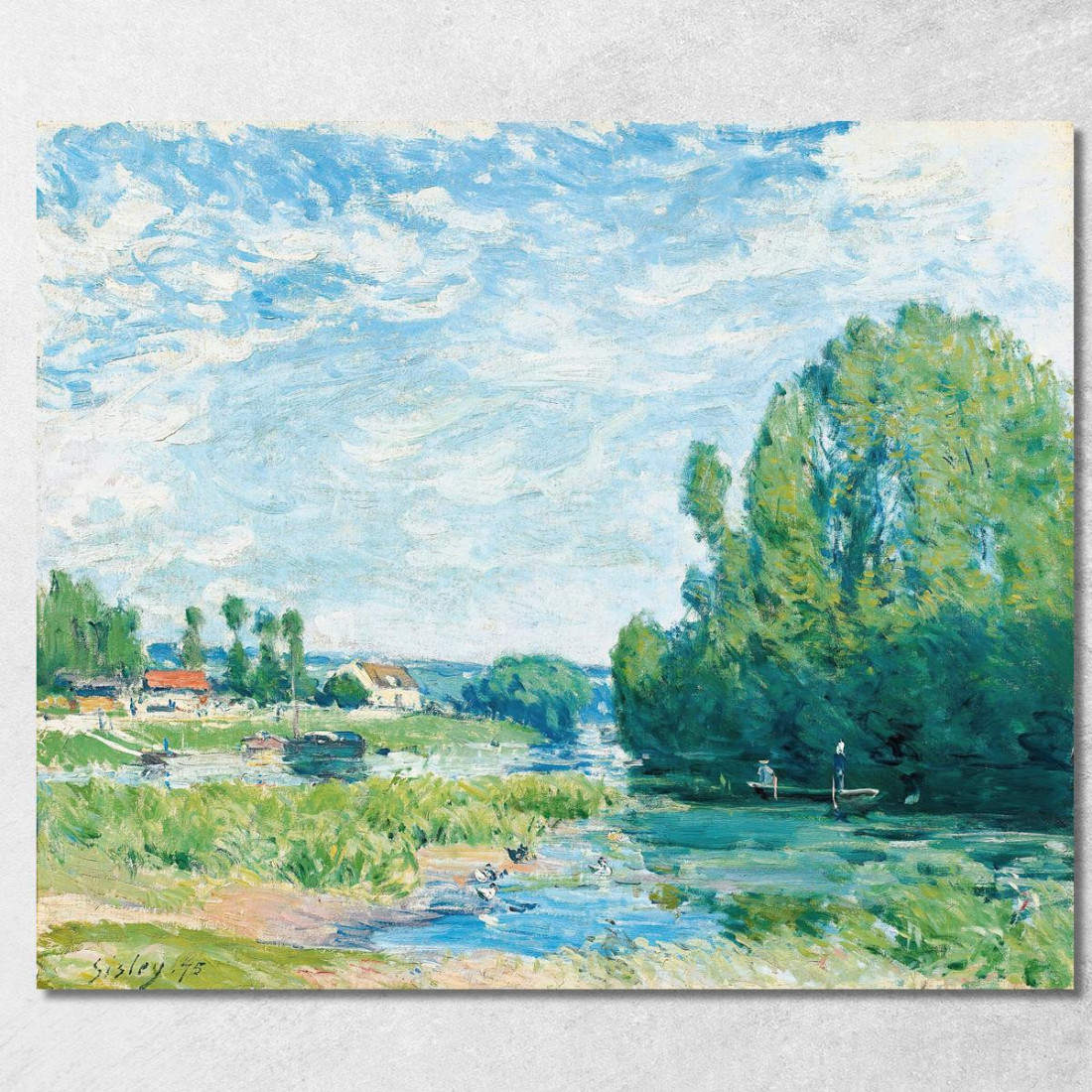 Lo Stagno Delle Anatre Alfred Sisley asi24 quadro stampato su tela