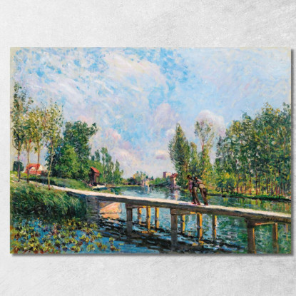 La Passerella – Sentiero Di Halage Del Canale Del Loing Alfred Sisley asi25 quadro stampato su tela