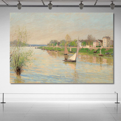 La Senna Ad Argenteuil Alfred Sisley asi31 quadro stampato su tela