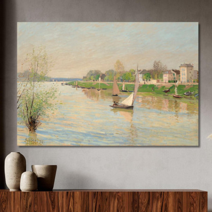 La Senna Ad Argenteuil Alfred Sisley asi31 quadro stampato su tela