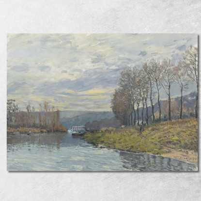 La Senna A Bougival 2 Alfred Sisley asi33 quadro stampato su tela