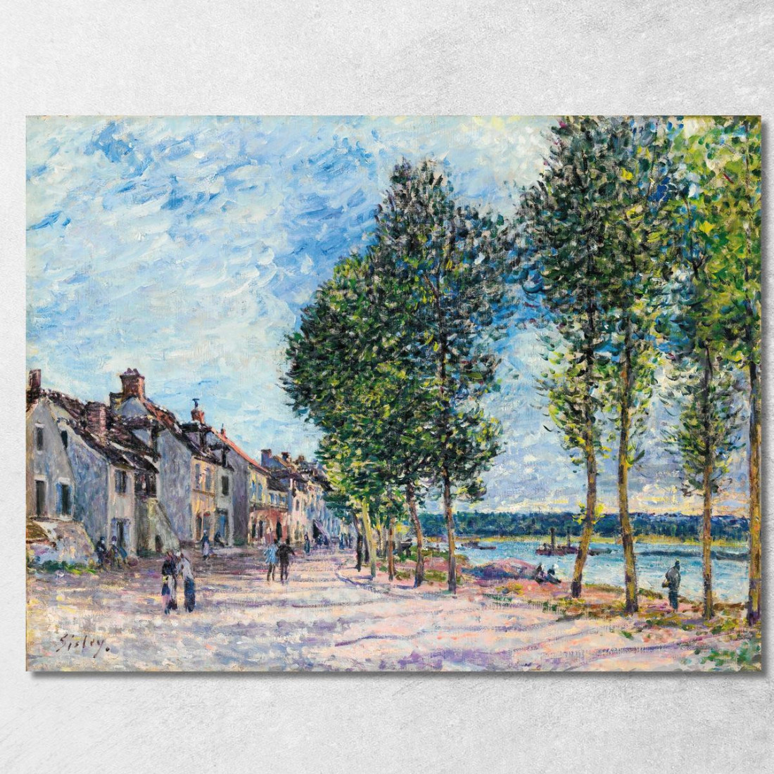 La Senna A Bougival Alfred Sisley asi34 quadro stampato su tela La Senna A Bougival Alfred Sisley asi34 quadro stampato su tela