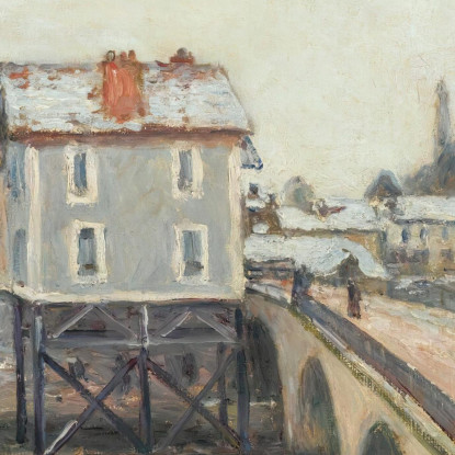 Il Ponte Di Moret E I Mulini – Effetto D’Inverno Alfred Sisley asi43 quadro stampato su tela