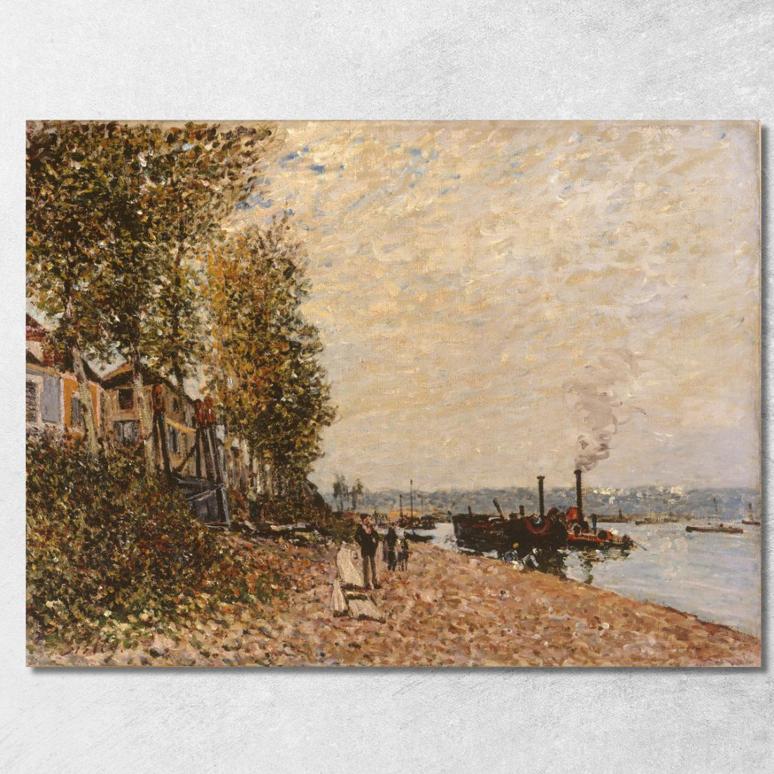 Il Rimorchiatore "Le Loing" A Saint-Mammès Alfred Sisley asi47 quadro stampato su tela