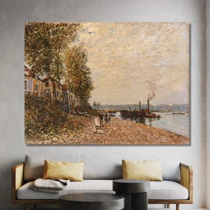 Il Rimorchiatore "Le Loing" A Saint-Mammès Alfred Sisley asi47 quadro stampato su tela