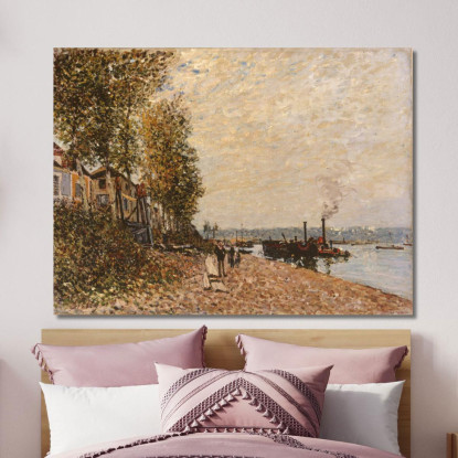 Il Rimorchiatore "Le Loing" A Saint-Mammès Alfred Sisley asi47 quadro stampato su tela