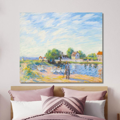 Le Oche A Saint-Mammès Alfred Sisley asi49 quadro stampato su tela