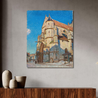 La Chiesa Di Moret La Sera Alfred Sisley asi53 quadro stampato su tela