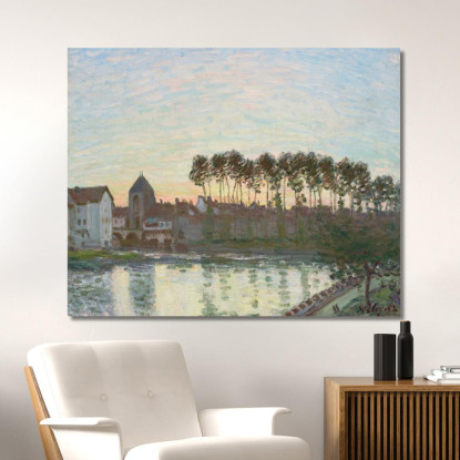 Moret-Sur-Loing Al Tramonto Alfred Sisley asi60 quadro stampato su tela