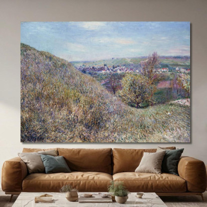 Sulle Colline Di Moret In Una Mattina Di Primavera Alfred Sisley asi61 quadro stampato su tela