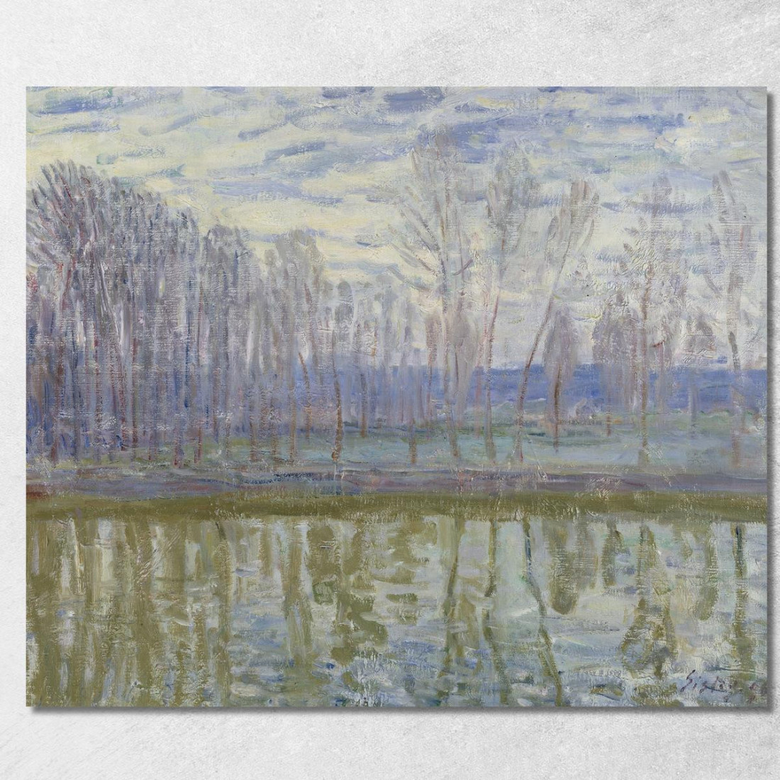 Sulle Rive Del Loing Alfred Sisley asi62 quadro stampato su tela