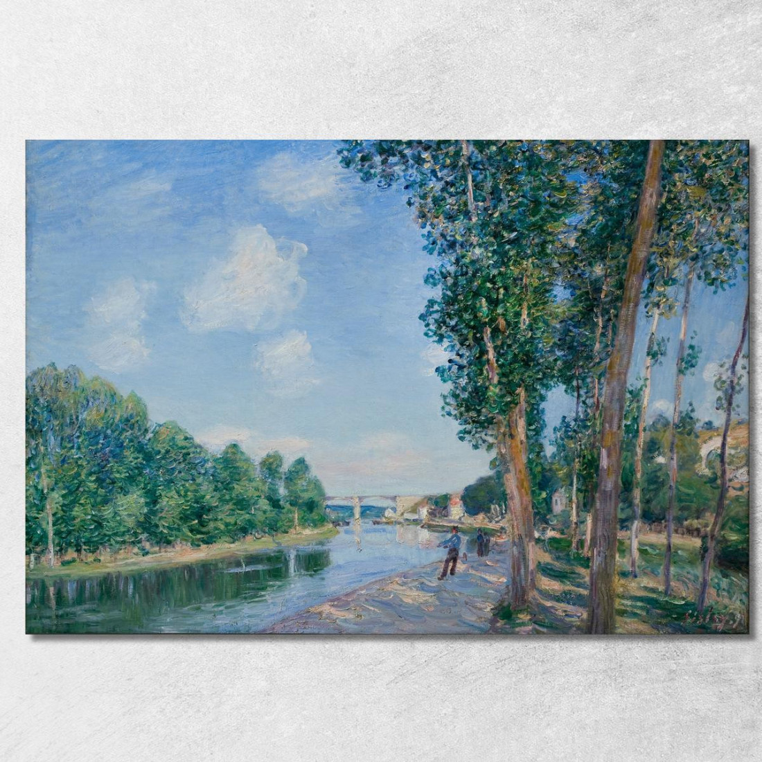 Saint-Mammès. Sole Di Giugno Alfred Sisley asi73 quadro stampato su tela