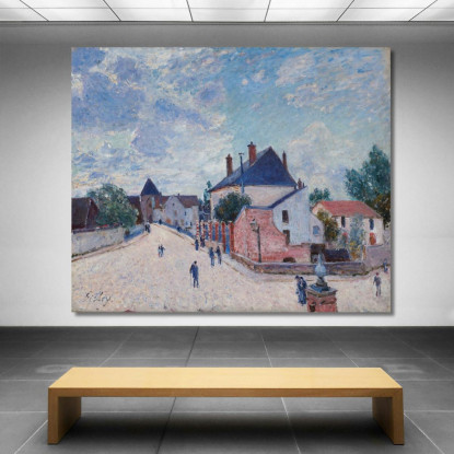 Strada A Moret Alfred Sisley asi76 quadro stampato su tela