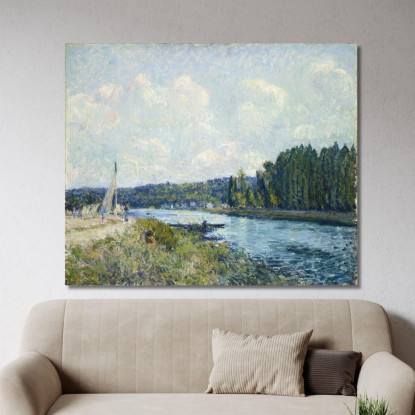 Le Rive Dell'Oise Alfred Sisley asi77 quadro stampato su tela