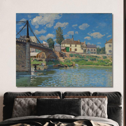 Il Ponte Di Villeneuve-La-Garenne Alfred Sisley asi79 quadro stampato su tela