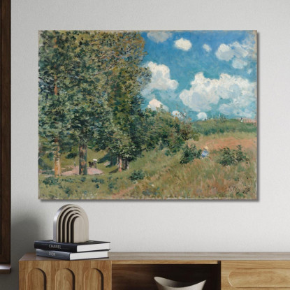 La Strada Da Versailles A Saint-Germain Alfred Sisley asi86 quadro stampato su tela