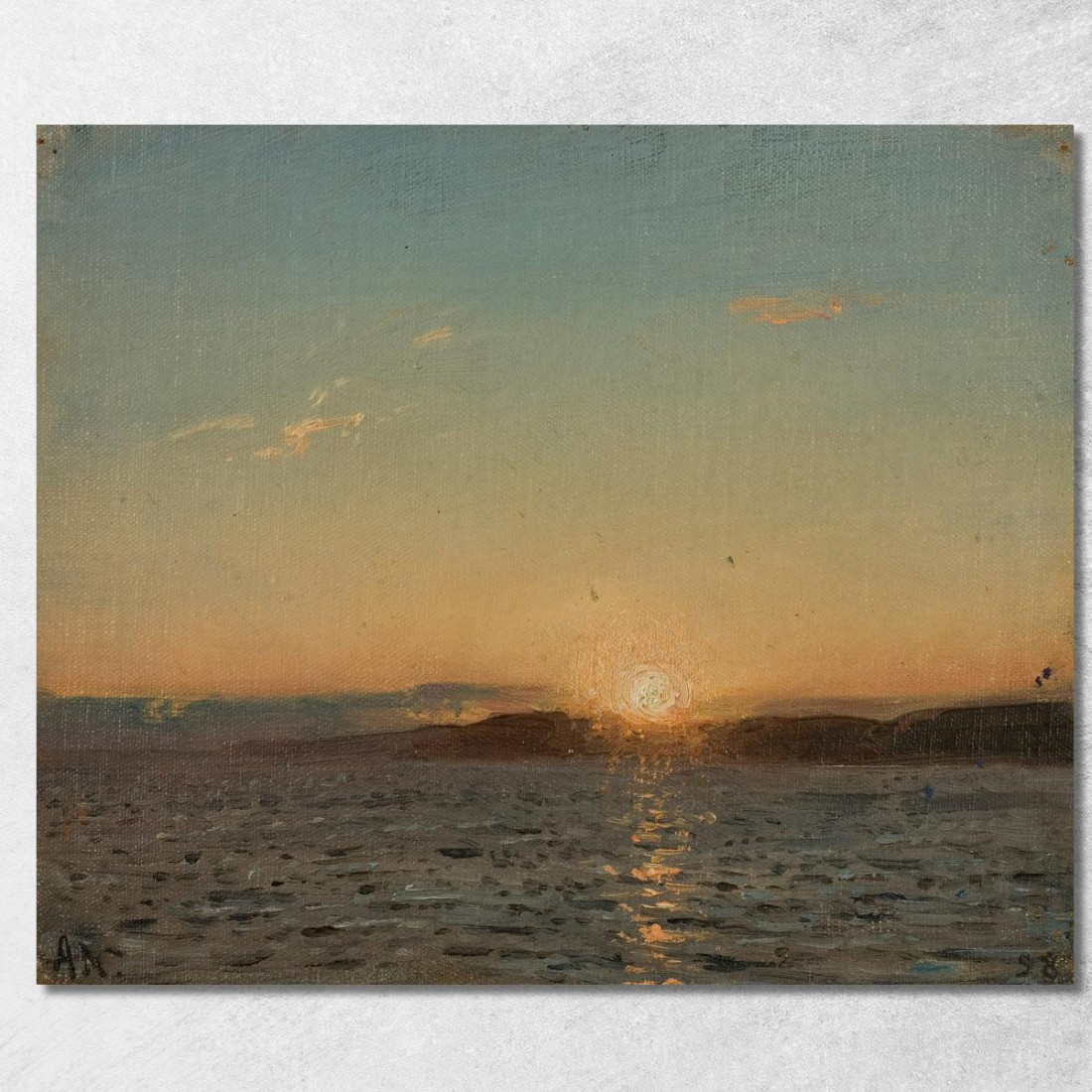 Sole Della Sera A Hvaler Amaldus Nielsen ani15 quadro stampato su tela Sole Della Sera A Hvaler Amaldus Nielsen ani15 quadro stampato su tela