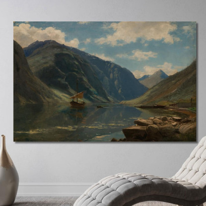 Dal Sognefjord Amaldus Nielsen ani95 quadro stampato su tela