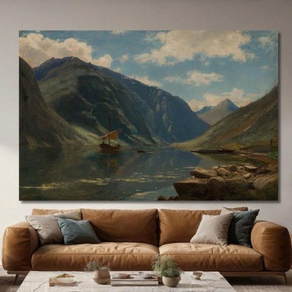 Dal Sognefjord Amaldus Nielsen ani95 quadro stampato su tela