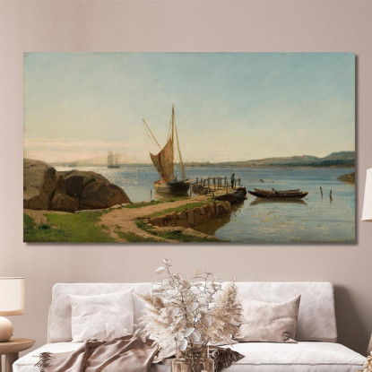 Molo Di Hvaler Amaldus Nielsen ani135 quadro stampato su tela