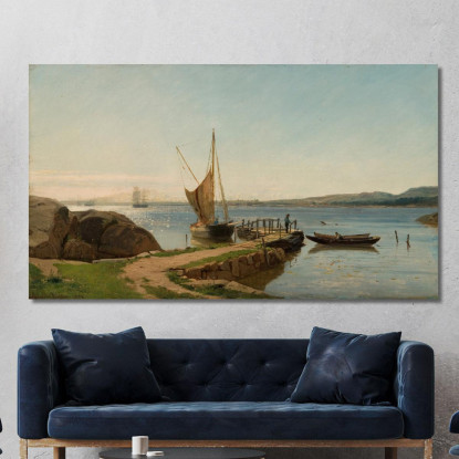 Molo Di Hvaler Amaldus Nielsen ani135 quadro stampato su tela