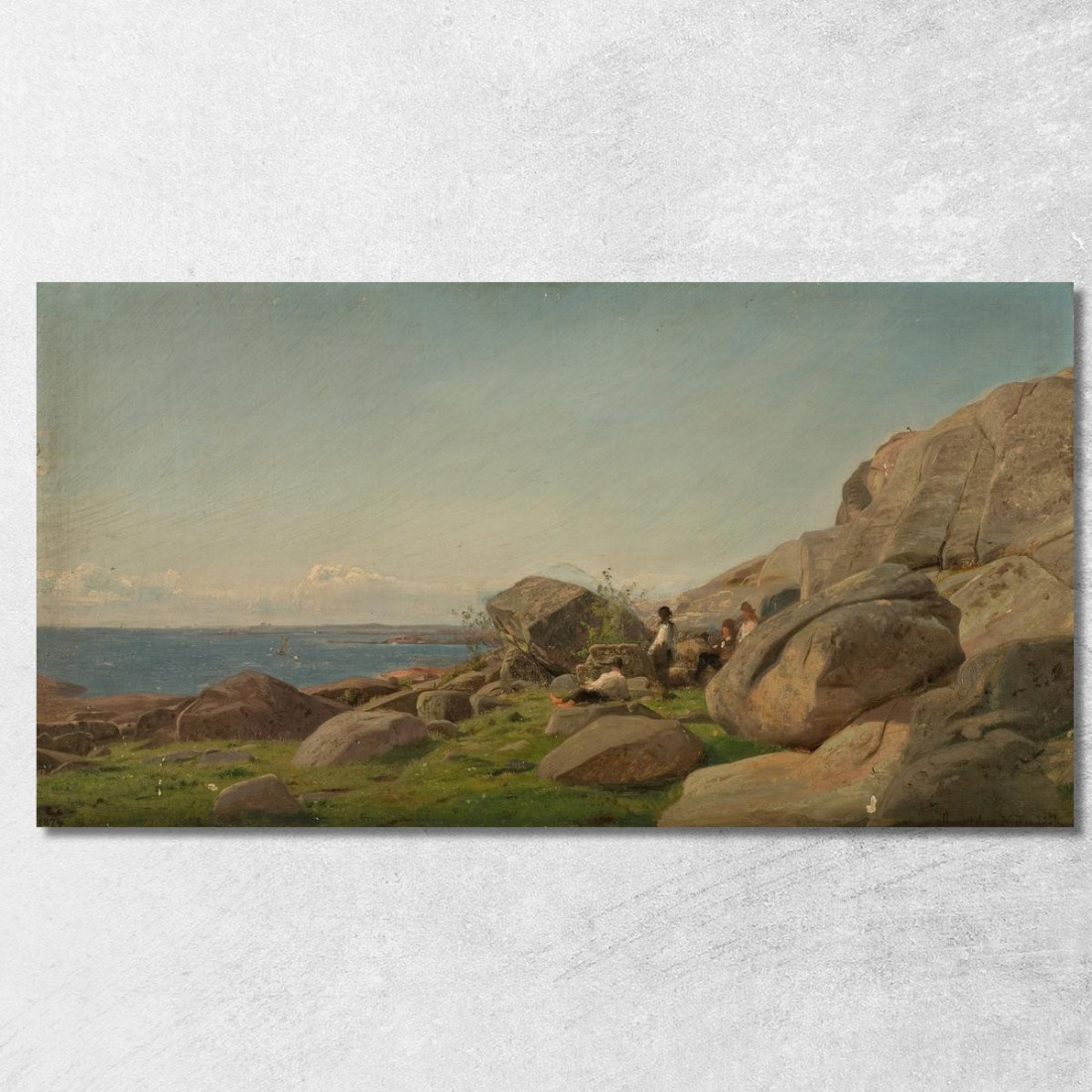 Giorno Di Riposo A Hvaler Amaldus Nielsen ani136 quadro stampato su tela Giorno Di Riposo A Hvaler Amaldus Nielsen ani136 quadro stampato su tela