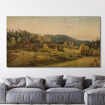 Autunno A Porsgrunn Amaldus Nielsen ani137 quadro stampato su tela