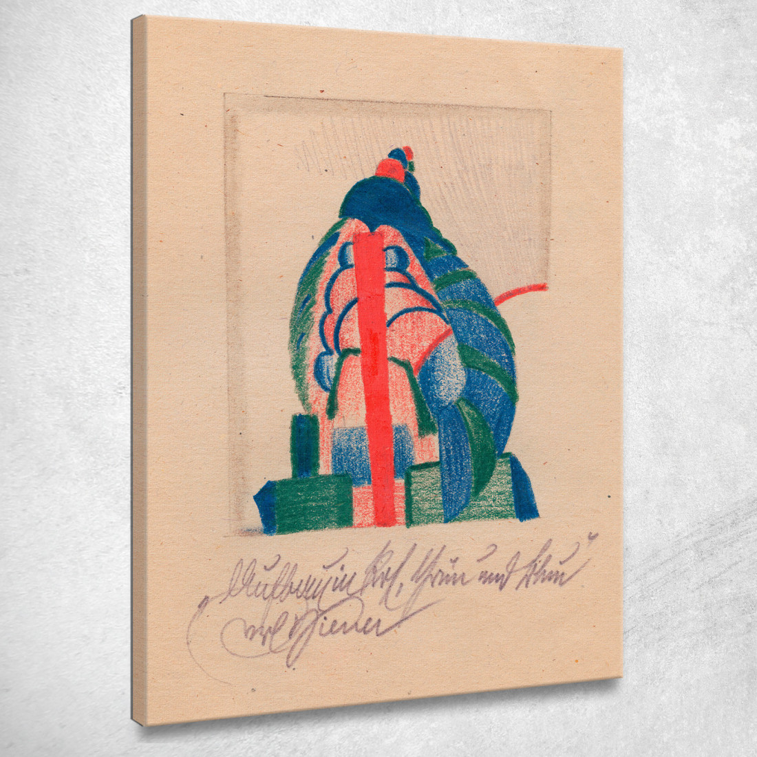 Struttura Nei Colori Rosso Verde E Blu Karl Wiener kwn26 quadro stampato su tela Struttura Nei Colori Rosso Verde E Blu Karl Wiener kwn26 quadro stampato su tela