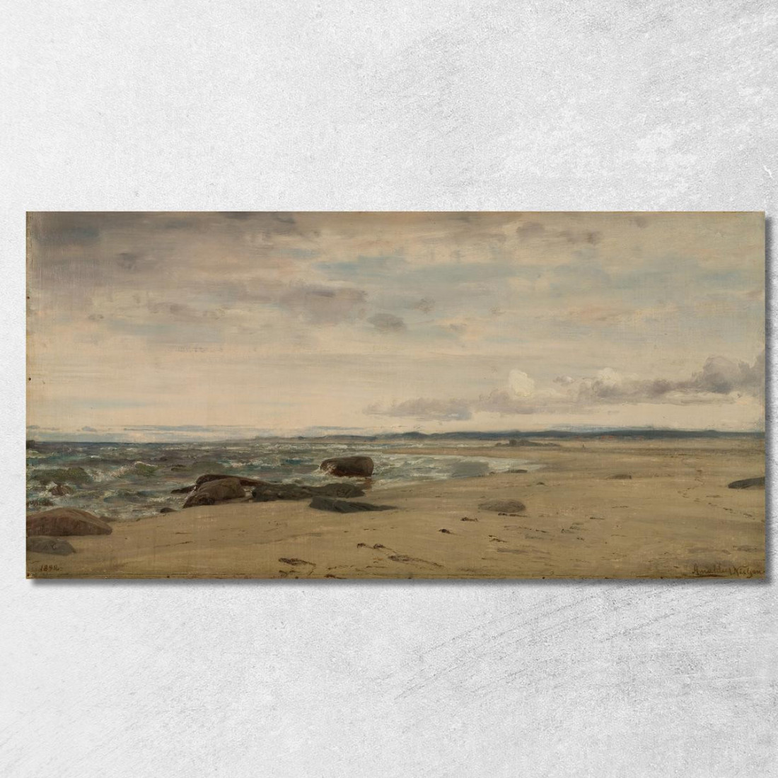 Spiaggia Di Jæren 2 Amaldus Nielsen ani148 quadro stampato su tela