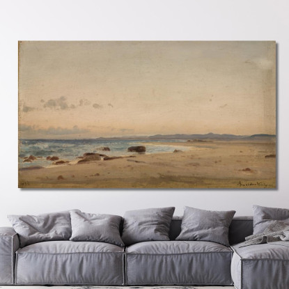 Spiaggia Di Jæren Amaldus Nielsen ani149 quadro stampato su tela