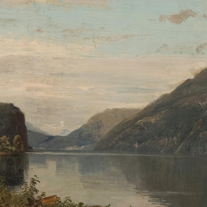 Kirkhorn. Lago Hornindal Amaldus Nielsen ani152 quadro stampato su tela