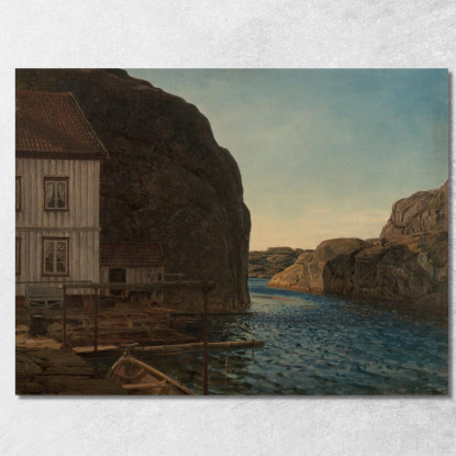 Olafsundet Ny-Hellesund Amaldus Nielsen ani172 quadro stampato su tela