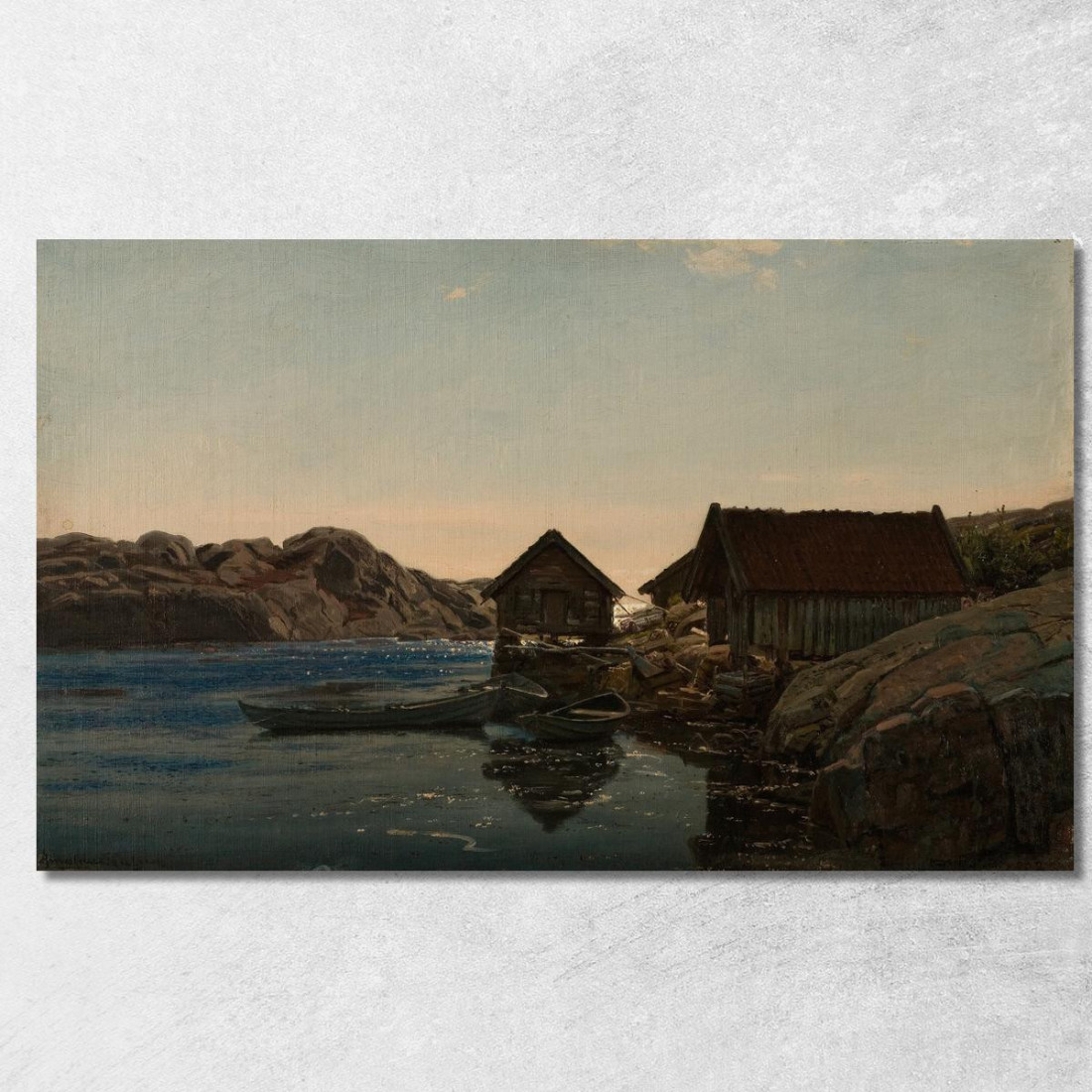 Magazzini Costieri Lindesnes Amaldus Nielsen ani190 quadro stampato su tela