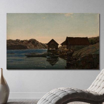 Magazzini Costieri Lindesnes Amaldus Nielsen ani190 quadro stampato su tela