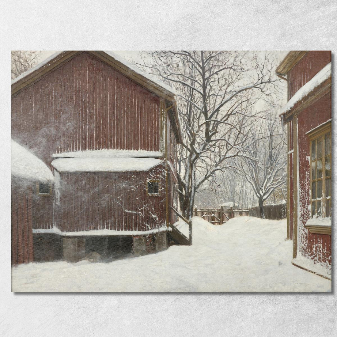 Bufera Di Neve In Majorstuveien 8 Amaldus Nielsen ani197 quadro stampato su tela