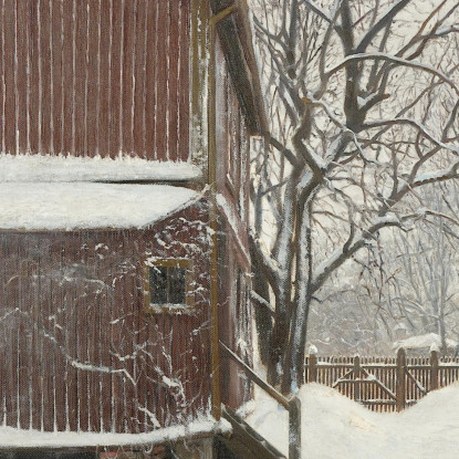 Bufera Di Neve In Majorstuveien 8 Amaldus Nielsen ani197 quadro stampato su tela