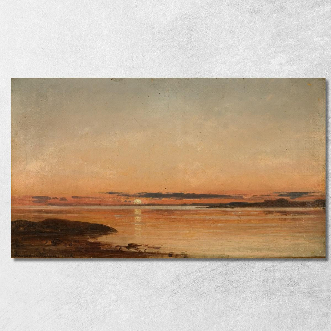 Tramonto A Fredrikstad Amaldus Nielsen ani202 quadro stampato su tela