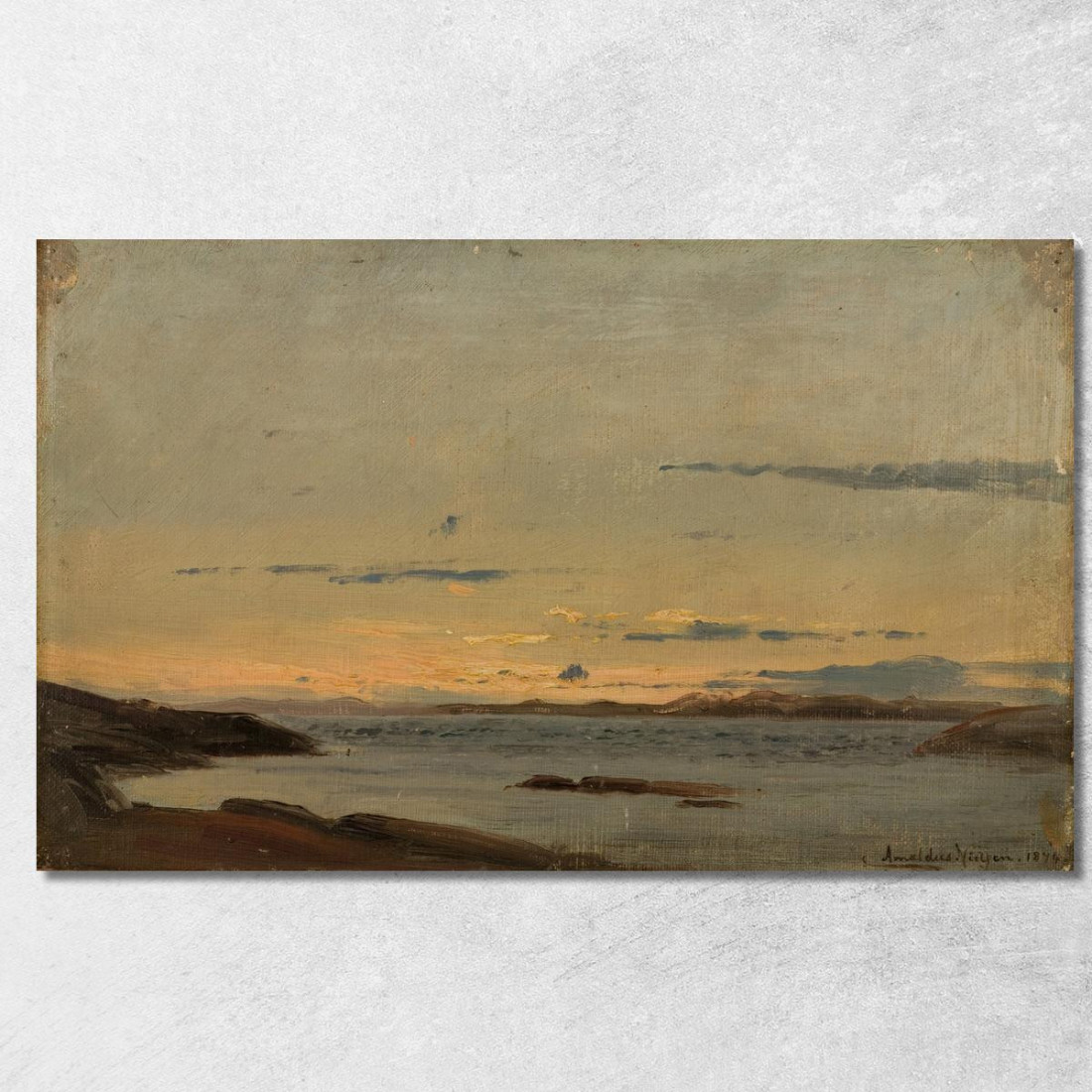 Sera D'Estate Hvaler Amaldus Nielsen ani212 quadro stampato su tela Sera D'Estate Hvaler Amaldus Nielsen ani212 quadro stampato su tela