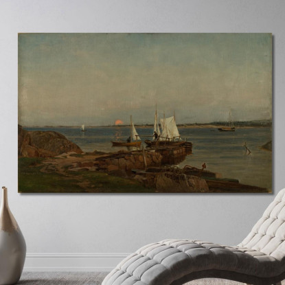 Notte D'Estate Hvaler Amaldus Nielsen ani215 quadro stampato su tela