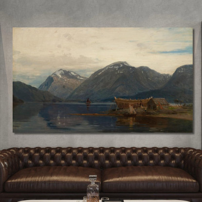 Ølve Hardanger Amaldus Nielsen ani232 quadro stampato su tela