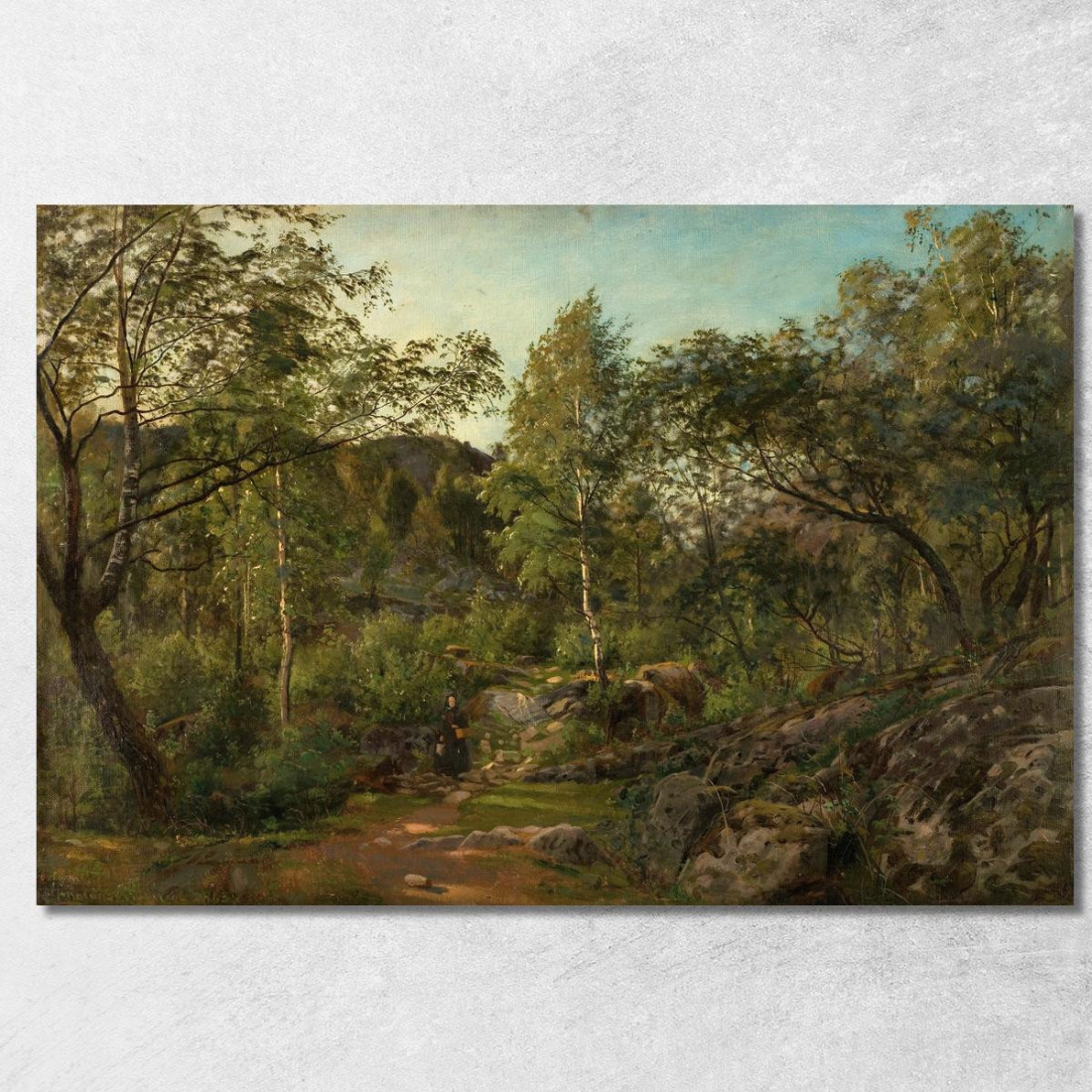Ulvegildeskogen Mandal Amaldus Nielsen ani234 quadro stampato su tela Ulvegildeskogen Mandal Amaldus Nielsen ani234 quadro stampato su tela