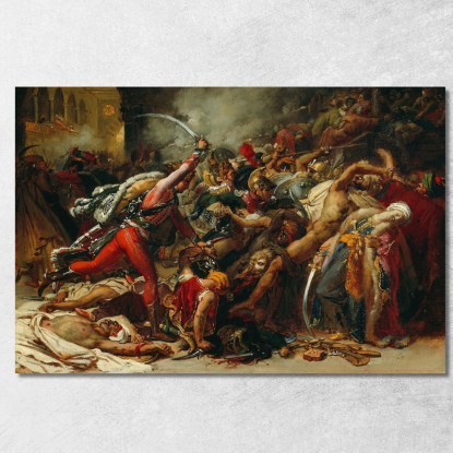 Schizzo Per La Rivolta Del Cairo Anne Louis Girodet-Trioson alg9 quadro stampato su tela