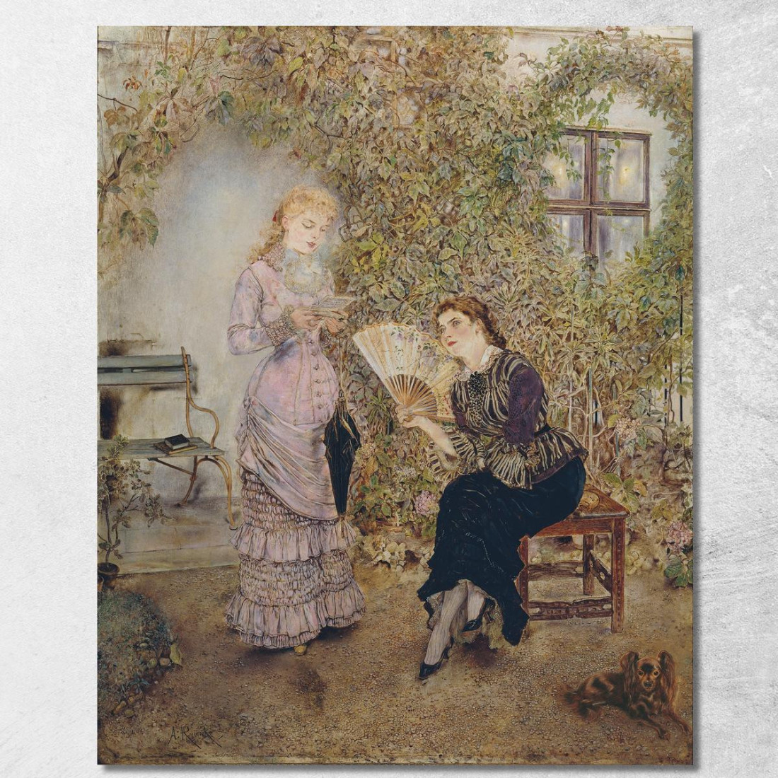 Le Amiche – La Lettera D'Amore Anton Romako arm20 quadro stampato su tela Le Amiche – La Lettera D'Amore Anton Romako arm20 quadro stampato su tela