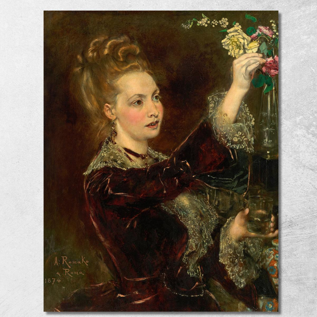 Elisabeth Von Nast-Kolb Nata Hardegg Anton Romako arm26 quadro stampato su tela Elisabeth Von Nast-Kolb Nata Hardegg Anton Romako arm26 quadro stampato su tela