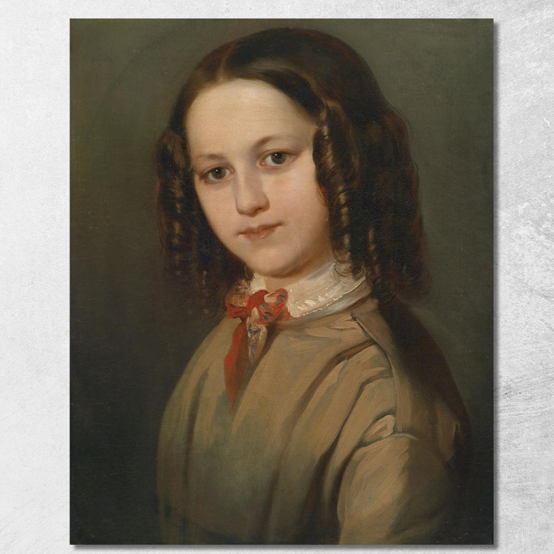 Ritratto Di Melanie Deinhardstein Bambina Anton Romako arm35 quadro stampato su tela Ritratto Di Melanie Deinhardstein Bambina Anton Romako arm35 quadro stampato su tela