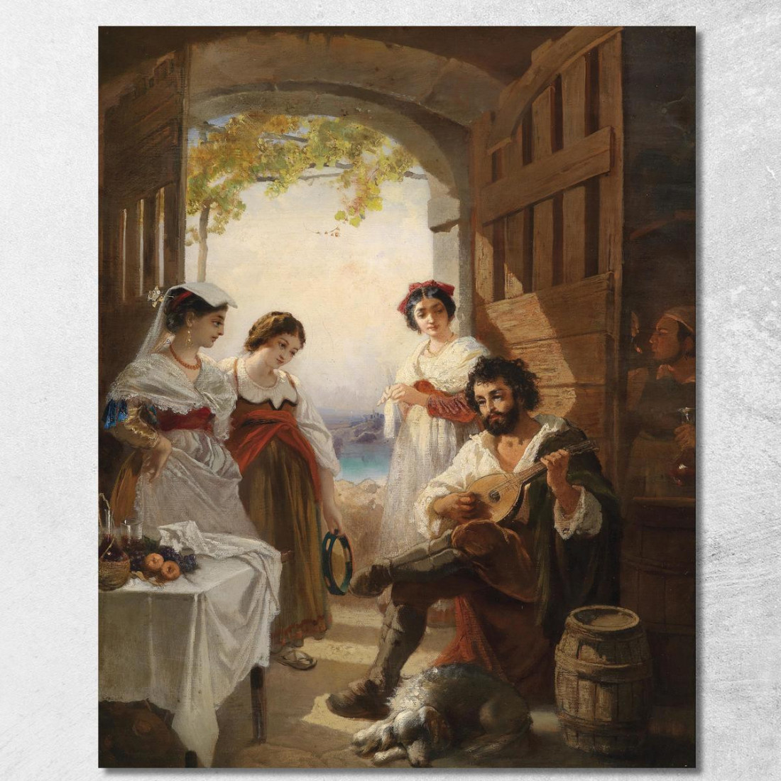 Osteria Napoletana Anton Romako arm44 quadro stampato su tela Osteria Napoletana Anton Romako arm44 quadro stampato su tela
