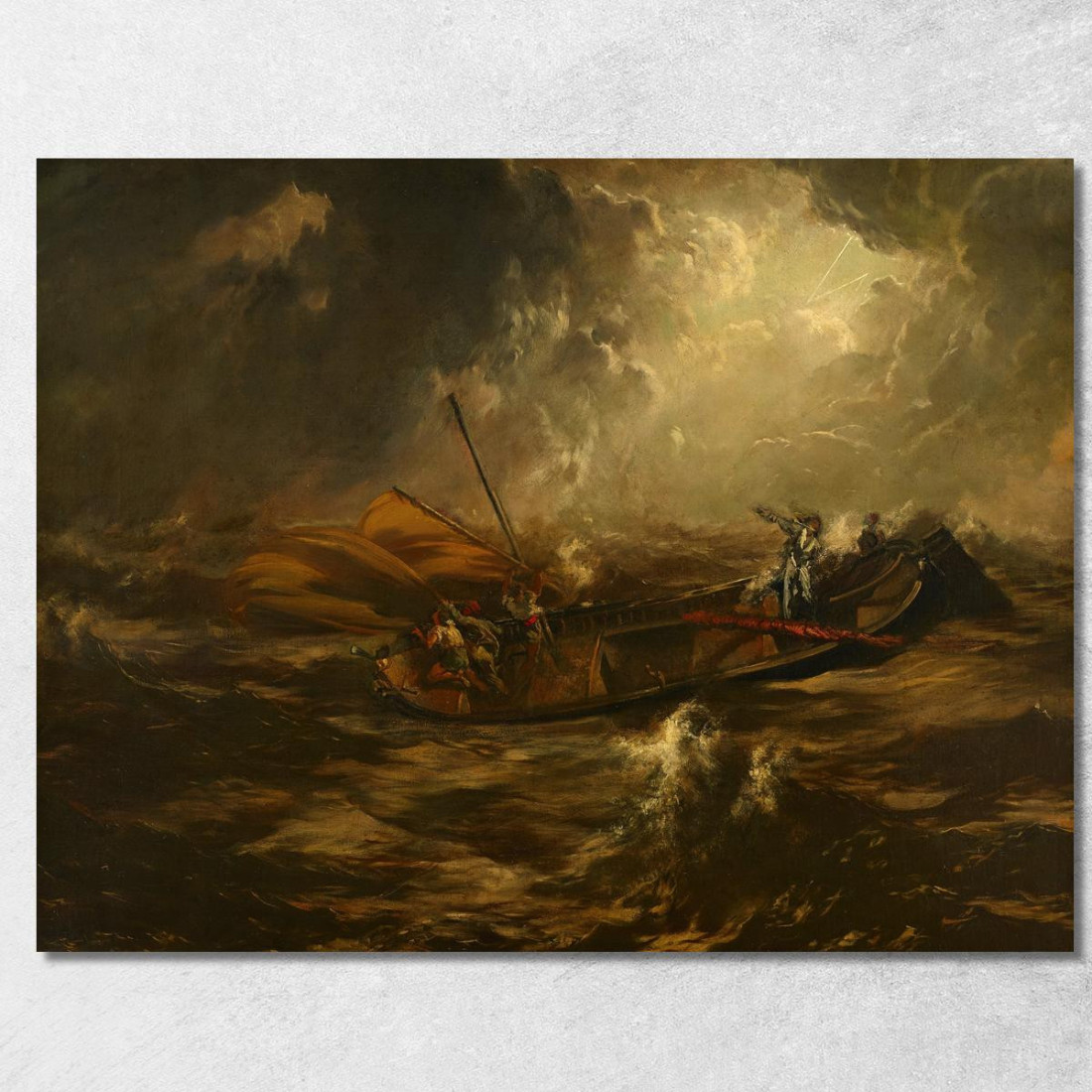 Tempesta In Mare Anton Romako arm51 quadro stampato su tela Tempesta In Mare Anton Romako arm51 quadro stampato su tela