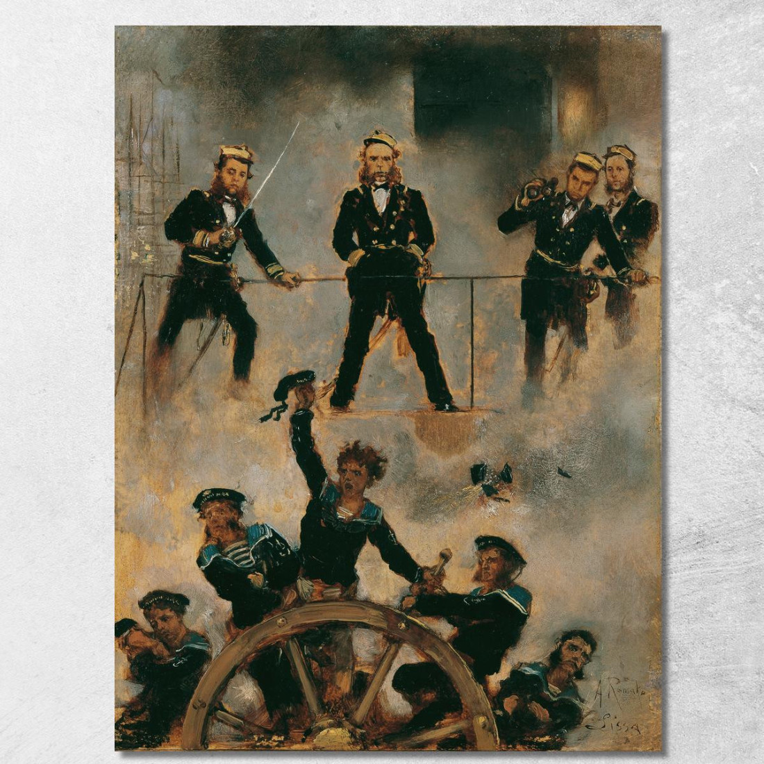 Tegetthoff Nella Battaglia Navale Di Lissa Ii Anton Romako arm55 quadro stampato su tela Tegetthoff Nella Battaglia Navale Di Lissa Ii Anton Romako arm55 quadro stampato su tela