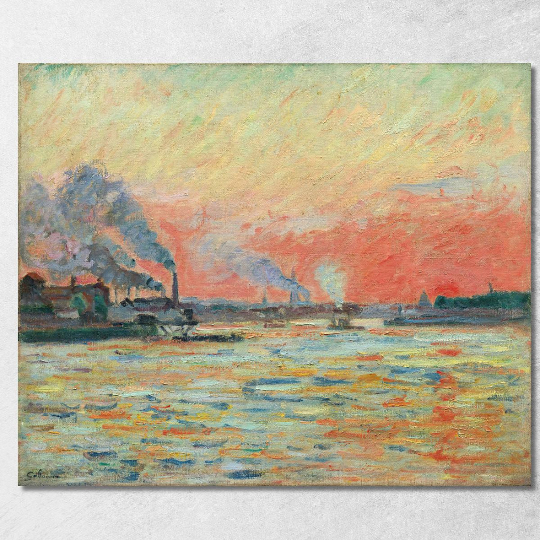 Confluenza Della Senna E Della Marna A Ivry Armand Guillaumin agl12 quadro stampato su tela