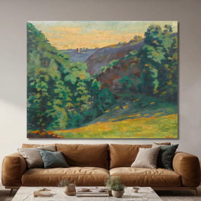 Crozant Il Burrone Della Sedelle Alla Folie Armand Guillaumin agl14 quadro stampato su tela